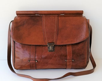 Vintage Italy Branded Vintage David Jones Bag, Genuine Brown Leather Bag, Rare Bag, Shoulder Bag Authentic Top Handles Bag Number 1 823 875