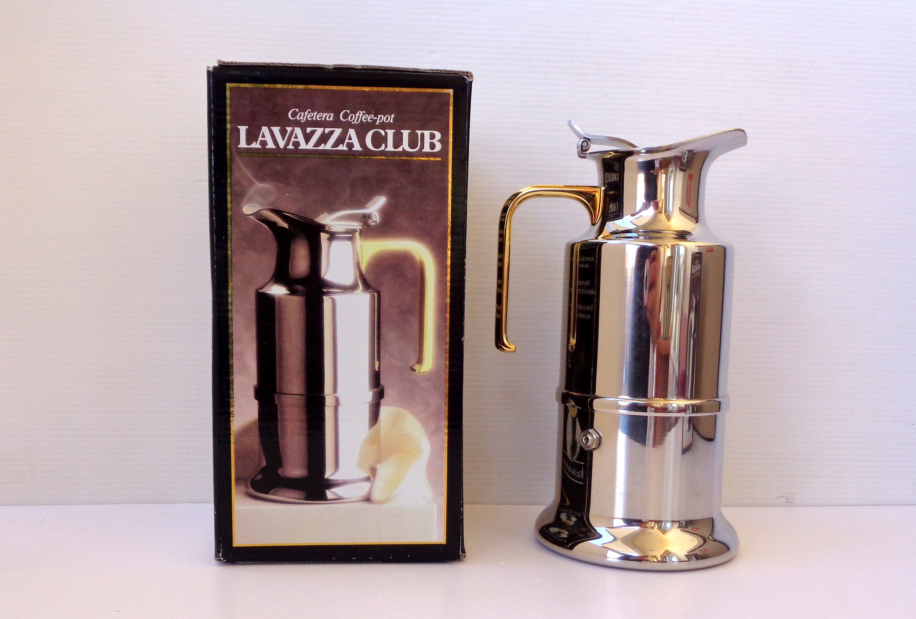 Huge Espresso Maker, Caffetiera, Italy, 20 Cups, O, 7 L, Vintage Aluminum,  Good Original Condition, Company 3 Gemelli, Bakelite Handle 