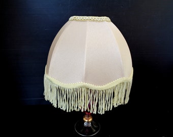 Lampshade Modern Classic Fabric Jute Dark Dances With Trim Made in Italy 