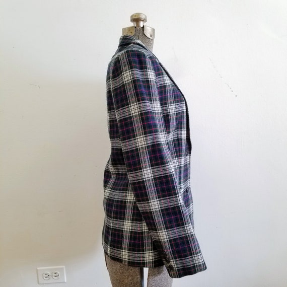 Vintage Pendleton Tartan Plaid Virgin Wool Blazer… - image 3