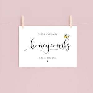 GUESS How Many HONEYCOMBS Signs and Cards 5x7 &amp; 8x10 PDF Digital ...