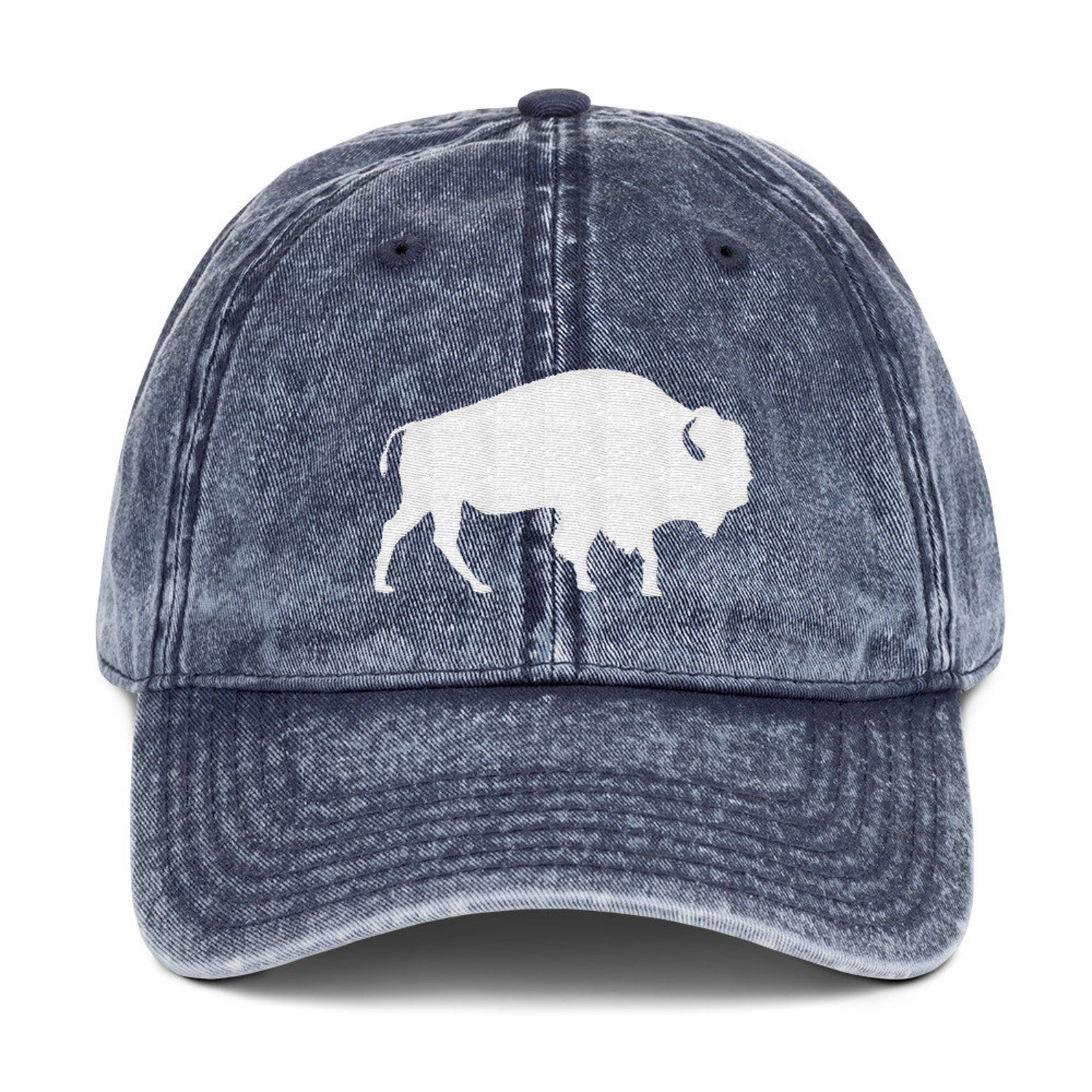 Bison Hat / Buffalo Strapback Hat / Great Plains Vintage Twill Etsy