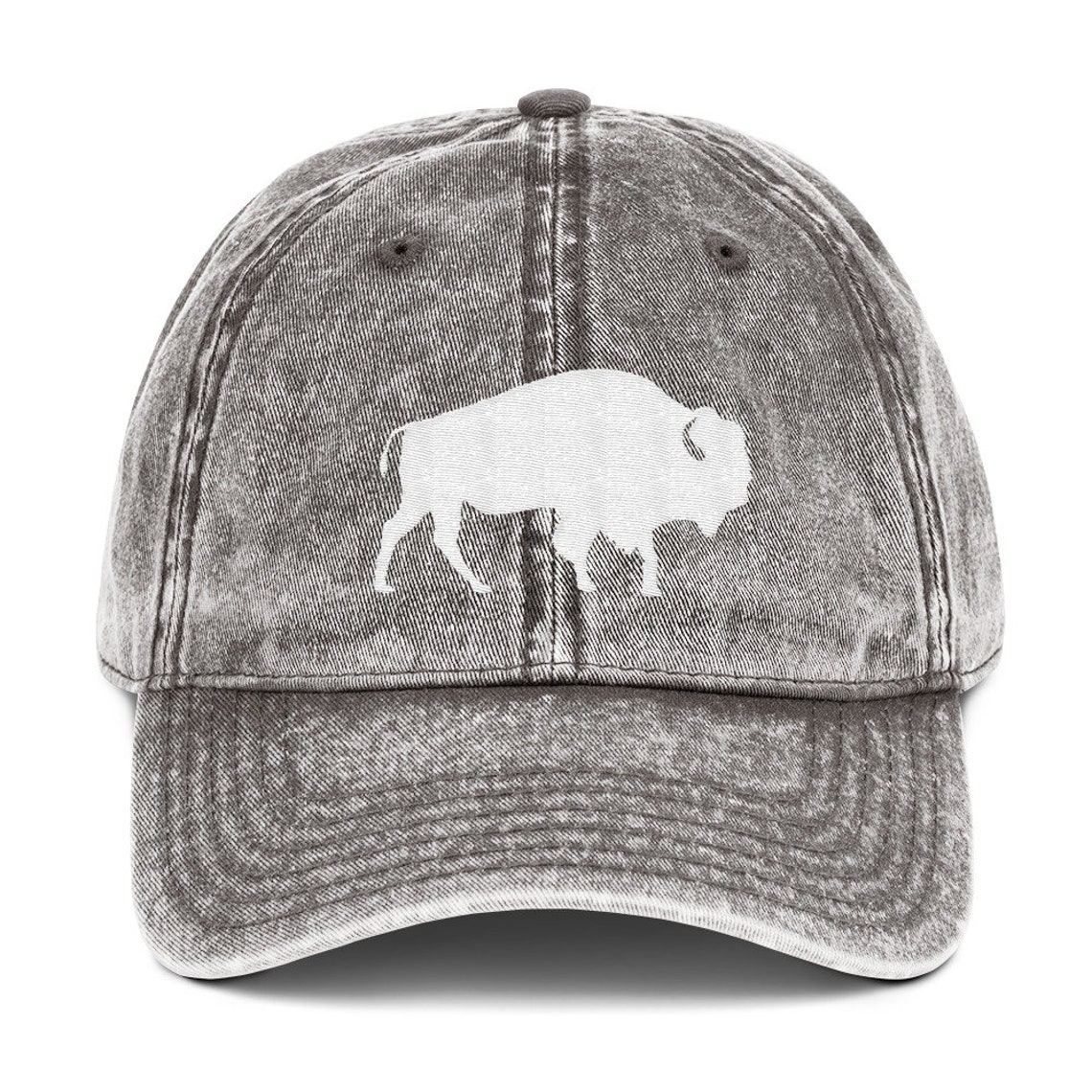 Bison Hat / Buffalo Strapback Hat / Great Plains Vintage Twill Etsy