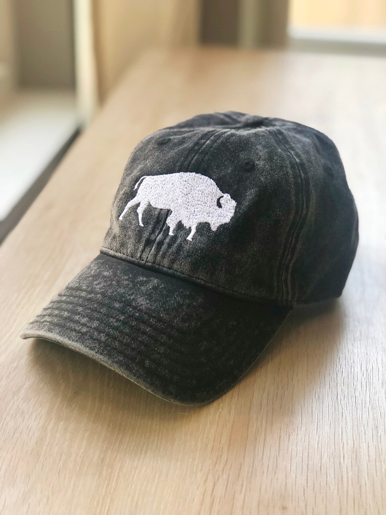 Bison Hat / Buffalo Strapback Hat / Great Plains Vintage Twill Etsy
