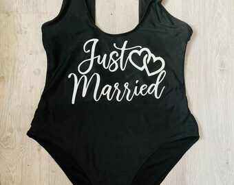 just married swimming costume