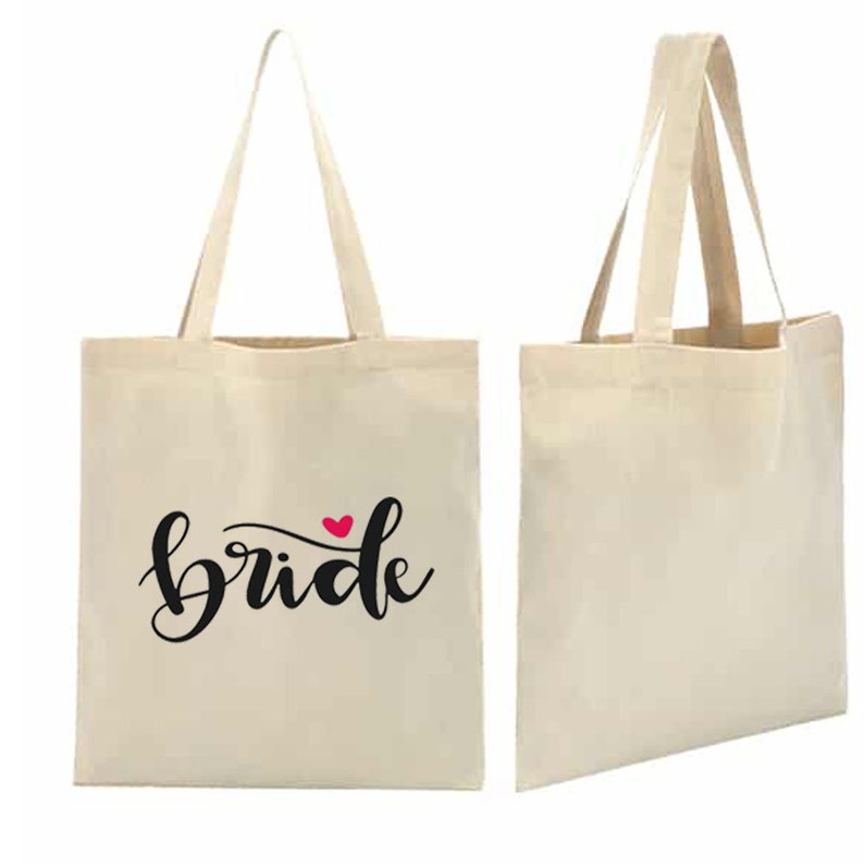 Bride script wife wifey Shopping canvas tote bag shoulder Retro Hipster Fashion Fun Slogan Art Hoe 90s Kawaii Aesthetic Grunge Vintage Kpop