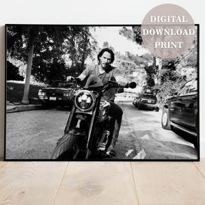 Keanu on Motorcycle Digital Download Poster Instant Download Photo Print