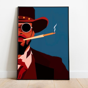 Pôster Django Graphic Western Digital Photo Print Decoração de casa Arte de parede