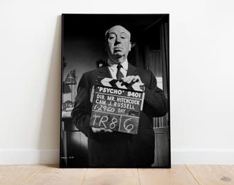 Alfred Hitchcock Fotografie Poster Retro Foto Print Geschenk Wohnkultur