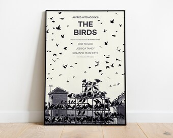 The Birds Poster Retro Graphic Photo Print Gift Home Decor Wall Art