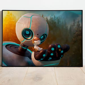 Wild Robot Poster Graphic Digital Print Gift Home Decor Wall Art