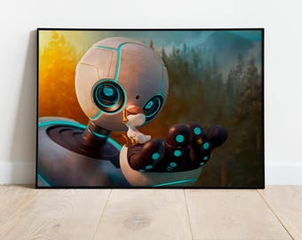 Wild Robot Poster Graphic Digital Print Gift Home Decor Wall Art