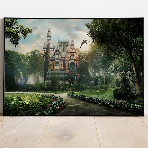 Huis in de tuin Poster Foto Print Cadeau Home Decor Kunst aan de muur