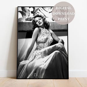 Rita Hayworth Digital Download Poster Instant Download Photo Print