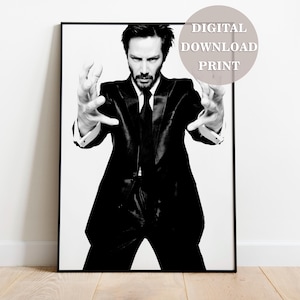 Keanu Reeves Digital Download Poster Instant Download Photo Print