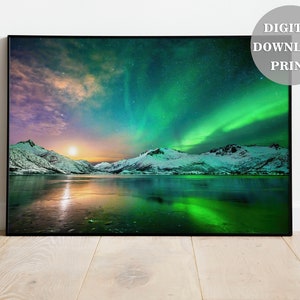 Nordlichter Digitaler Download Poster Sofort Download Fotodruck
