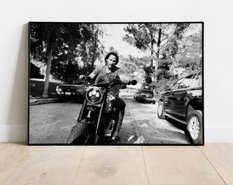 Keanu on Motorcycle Poster Photo Print Home Decor Wall Art