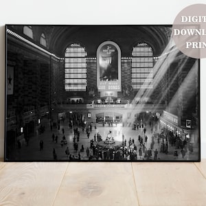 Grand Central Terminal, 1945 Photography New York Digital Download Poster Instant Download Retro Photo Digital Print