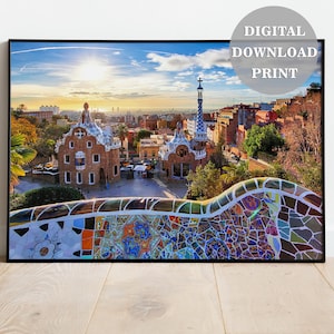 Barcelona Digital Download Poster Barcelona Architecture Instant Download Print