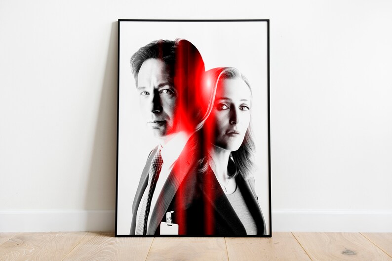 The X-Files Poster I Want To Believe TV Series Fox Mulder Dana Scully Wall Print Art Home Decor