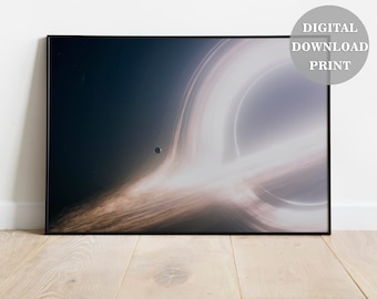 Black Hole Digital Download Space Poster Instant Download Photo Print