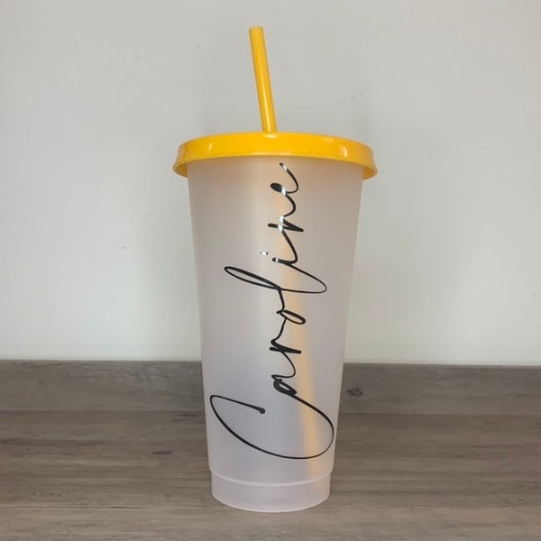 Plastic Tumbler With Lid and Straw Etsy