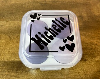 Queen of Hearts Personalized Makeup Kit Storage Box – Custom Case 4 Beauty Blenders – Makeup Organizer – Gift for Beauty Lovers | 4 Fonts