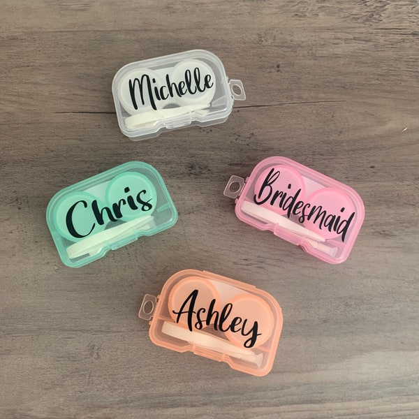 Personalized Travel Contact Lens Case - Custom Portable Contact Lens Kit - Unique Eye Care Storage Solution - Eyewear Accessories