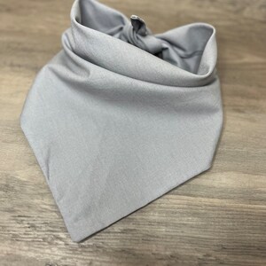 Ash Grey - Custom Tie-Up Pet Bandana – Personalized Dog Scarf in 4 Sizes – 6 Unique Fonts – Perfect Pet Lover Gift - Neckerchief Accessory