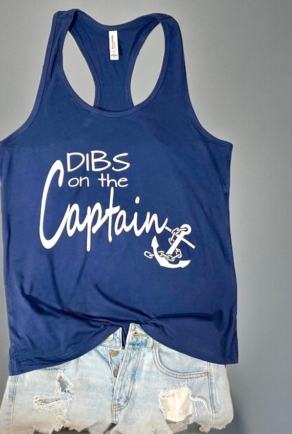 Dibs on the Captain Racerback Tank: Summer Nautical Top