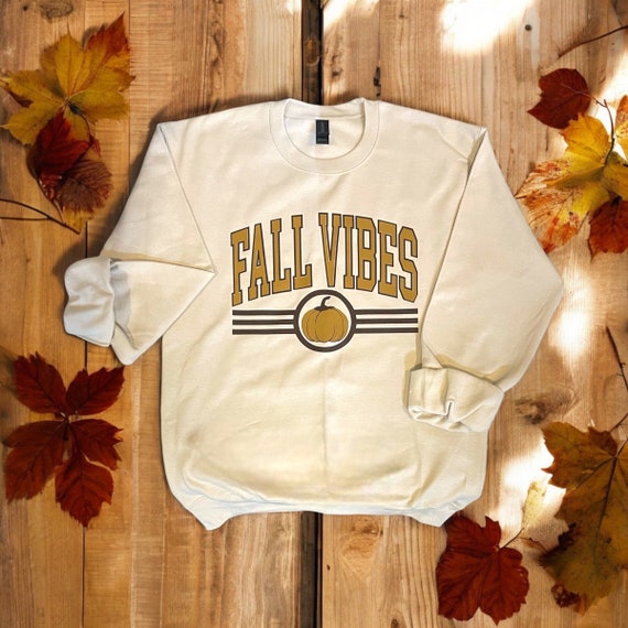 Fall Vibes Unisex Sweatshirt, Oversized Fleece Sweater