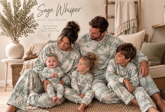 Hand Dyed Family Sweatsuits, Coordinated Drift Collection