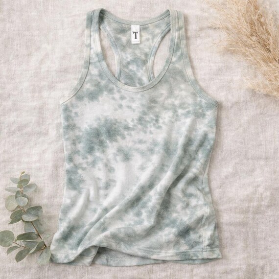 Handmade Tie-Dye Racerback Tank Top: Boho Festival Loungewear