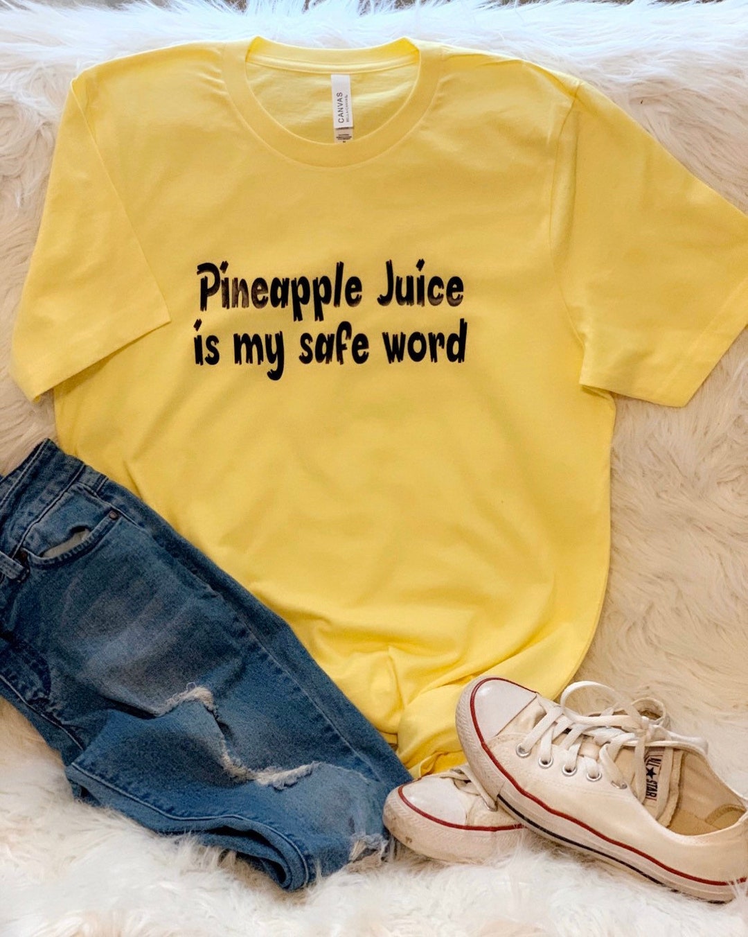 Who Is My Safe Word Is Pineapple Juice Guy Pineapple Juice is My Safe Word Adult Unisex T-shirt Bella - Etsy