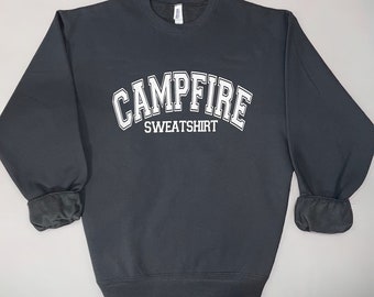 Cozy Campfire Graphic Sweatshirt: Fleece Lined Outdoor Shirt