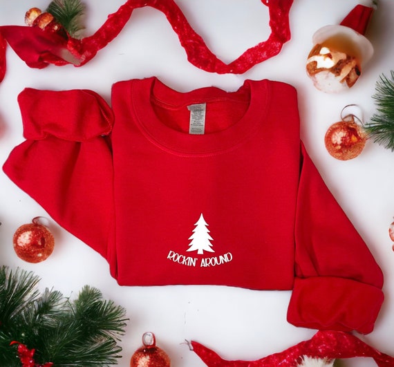 Rockin' Around Christmas Tree Sweatshirt, Festive Unisex Fit