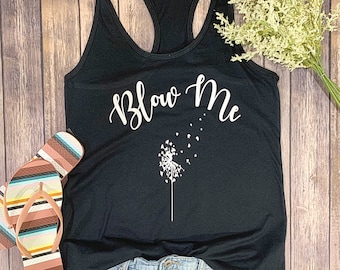 Regata com estampa floral de dente-de-leão: Camiseta com estampa divertida