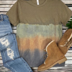 Tie Dye Neutral Colors, Earth Tone Dye, Unisex Tie Dye Bella & Canvas, Plus Size Tie Dye Warm Colors