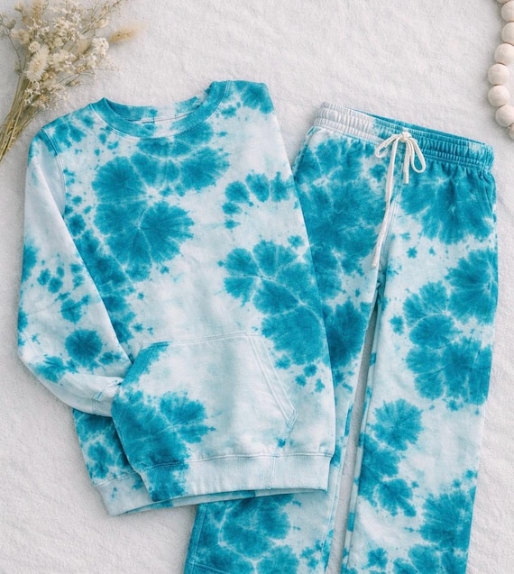 Fleece Tie Dye Sweatpants with pockets and open leg, Crumple Tie Dye Sweats, Plus Size Sweatpants, Loungewear, Gift for Him or Her