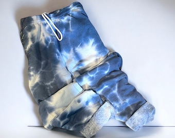 Unisex Tie Dye Sweatpants with Pockets, Plus Size Loungewear, Long, Fleece Sweatpants