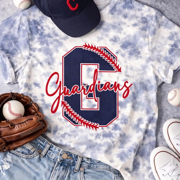 Cleveland Guardians Tie Dye T-Shirt: Unisex Baseball Graphic Tee