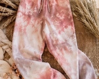 Hand Dyed Sweatpants with Pockets, Plus Size Loungewear, Long, Fleece Sweatpants