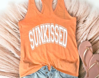 Canotta Sunkissed Racerback: abbigliamento estivo da casa, taglie forti disponibili