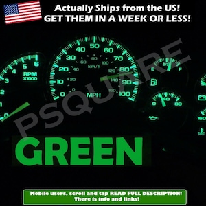 Gauge Cluster LED Dashboard Bulbs Green For Chevy GMC 99 02 Silverado Truck