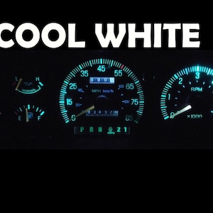 Kit de painel de luzes LED conjunto de medidores branco fresco para caminhão Ford 87 91 Bronco F150