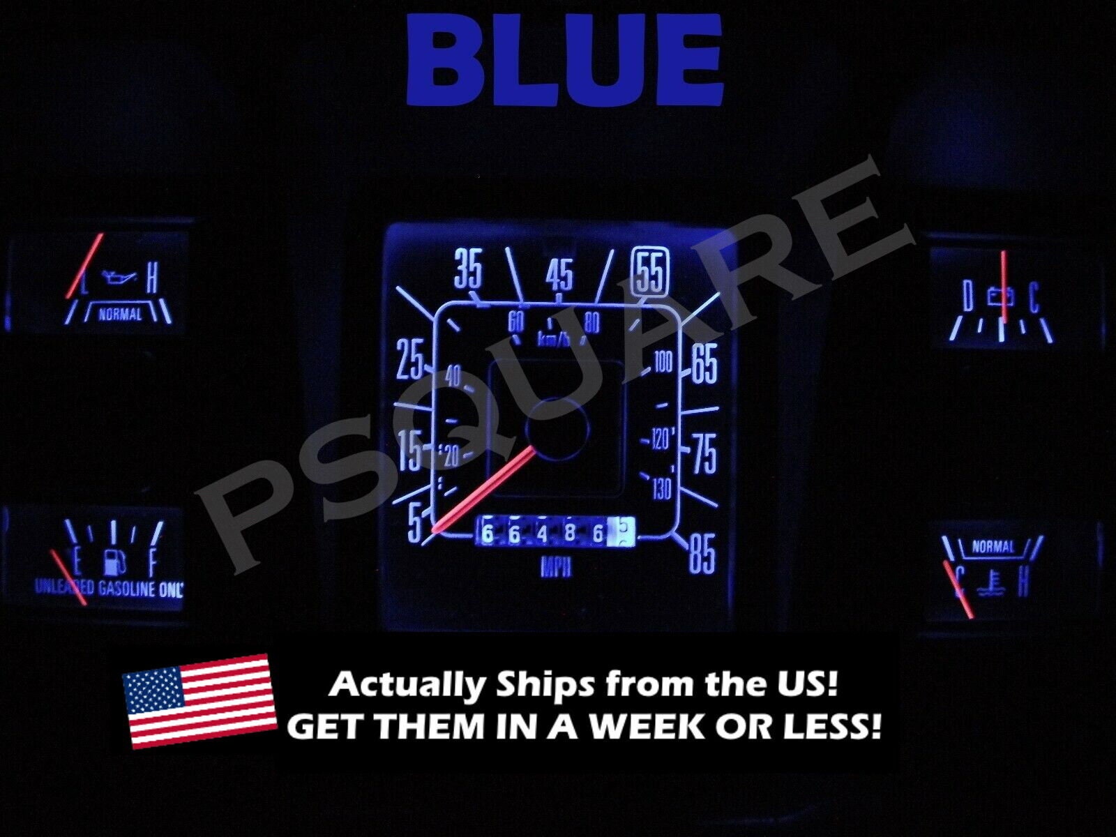 Kit LED SMD Haute Puissance Bleu Pour éclairage Compteur VW T3 (1979-1992) - 12V - Neuf