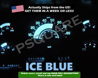 Bombillas LED para salpicadero de calibre, color azul hielo para Chevy GMC 88 91 C/K Series Truck