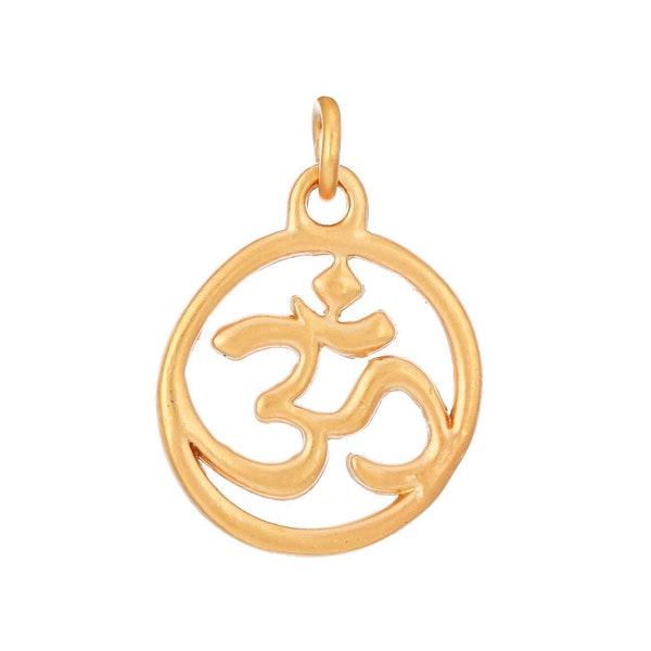 Sterling Silver Open Ohm Charm, Multiple Finishes, (60-CH2)