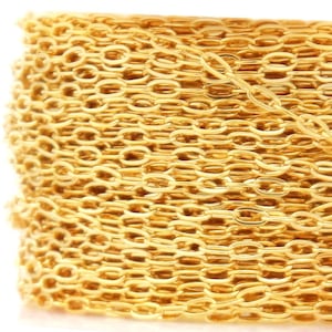 14K Gold Filled Elongated Cable Chain, 0.7x3.5 mm, By the Foot, Bulk Savings Available!!!  (GF-140)