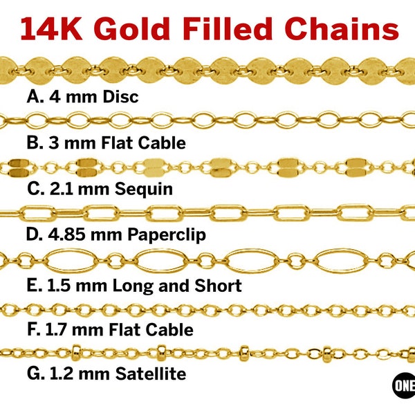 1-50 ft / Gold Fill CHAIN, 14k Gold Filled Chain, Cable Necklace Chain Wholesale Chain